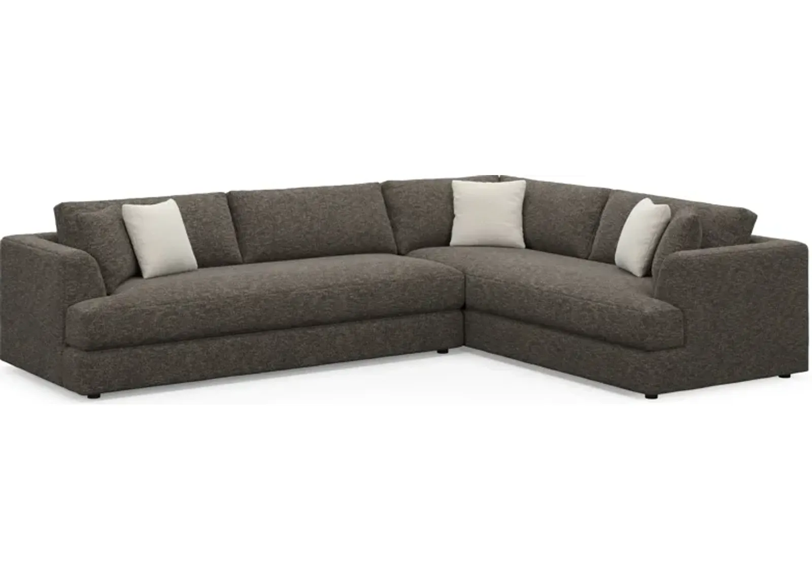 Ridley Foam Comfort 2-Piece Sectional with Left-Facing Sofa - M Walnut