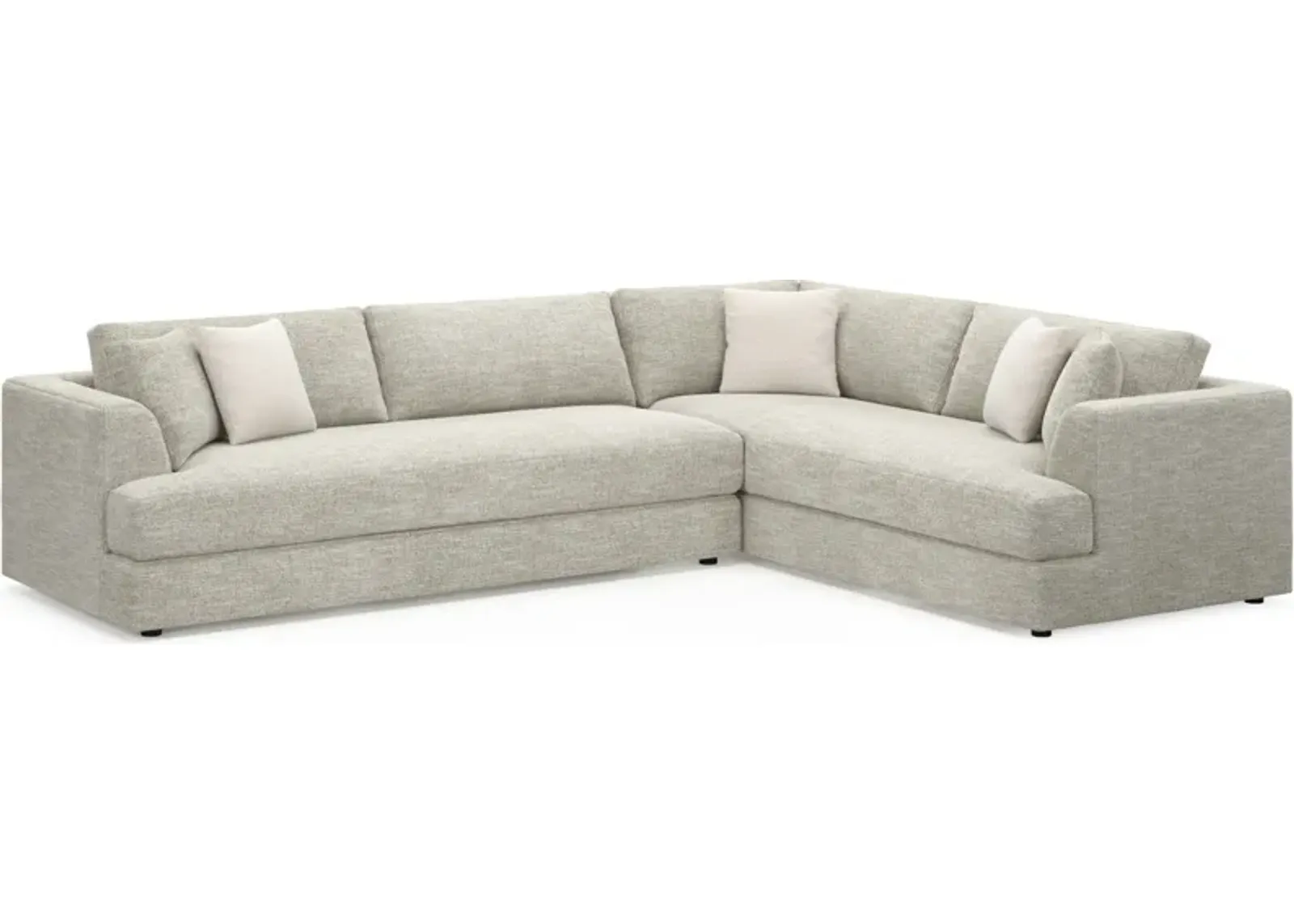 Ridley Foam Comfort 2-Piece Sectional with Left-Facing Sofa - M Ivory