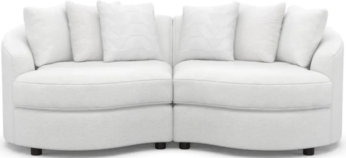 Allegra Foam Comfort 2-Piece Sectional - Lovie Chalk