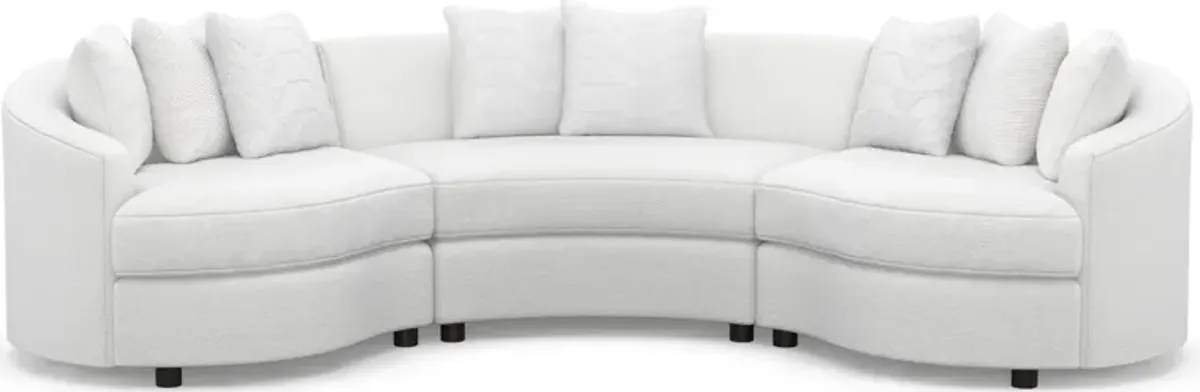 Allegra Foam Comfort 3-Piece Sectional - Lovie Chalk