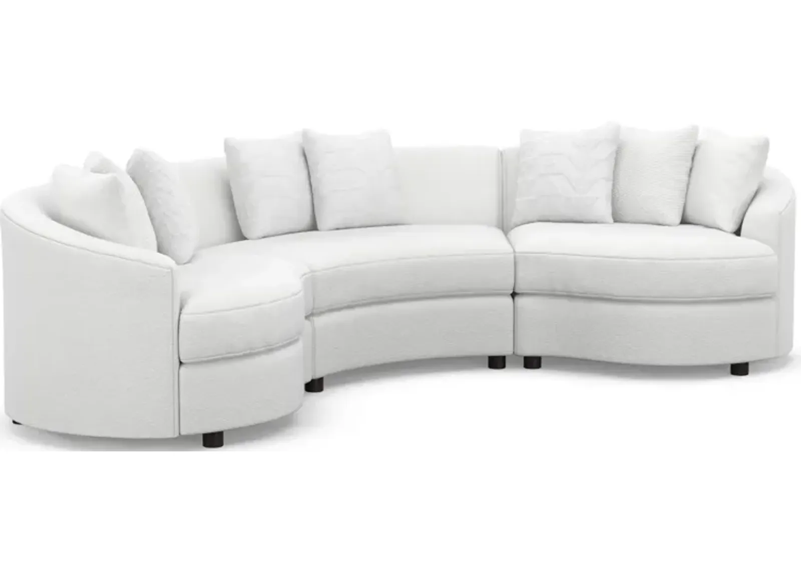 Allegra Foam Comfort 3-Piece Sectional - Lovie Chalk