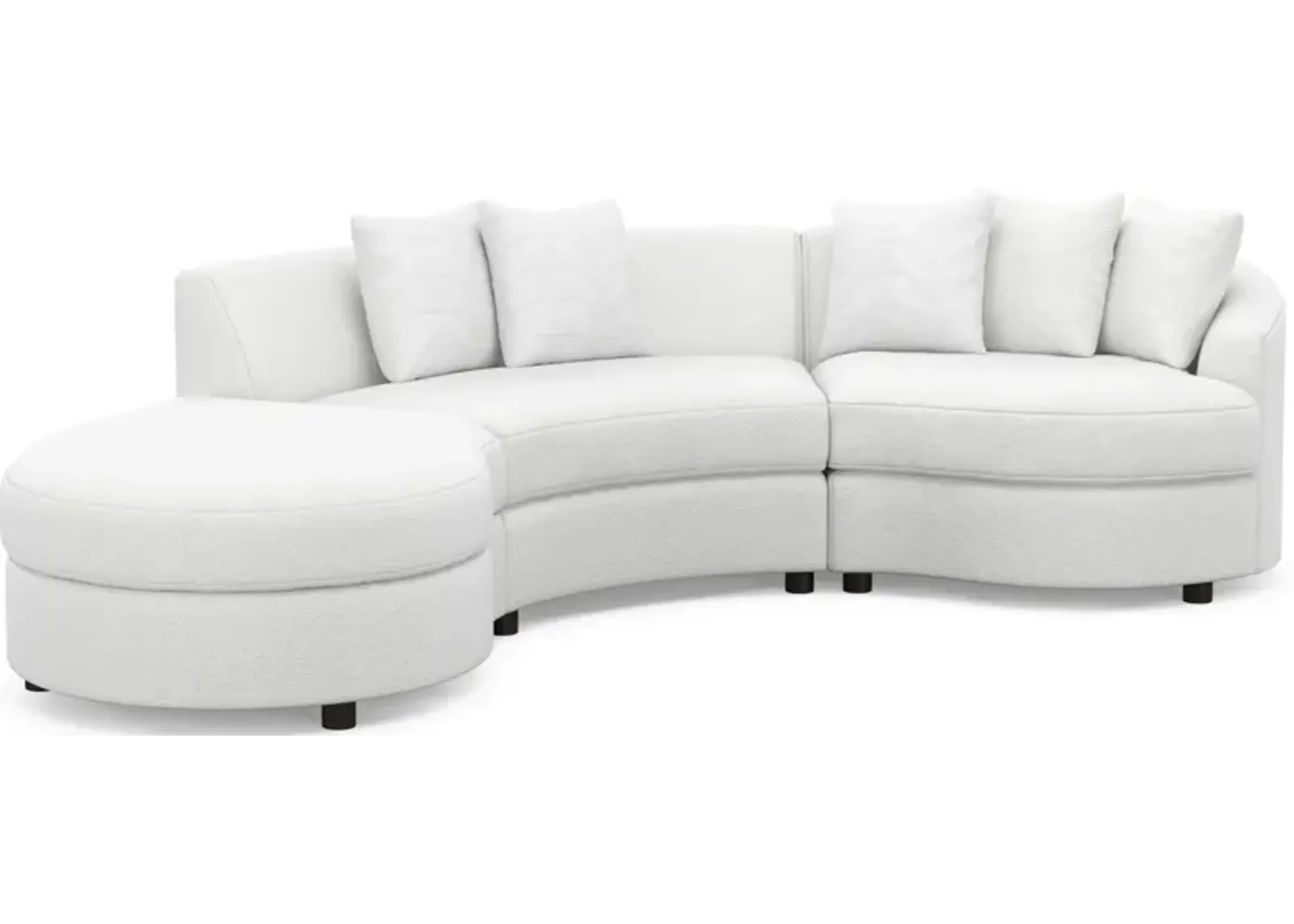 Allegra 3-Piece Sectional with Left-Facing Chaise - Lovie Chalk