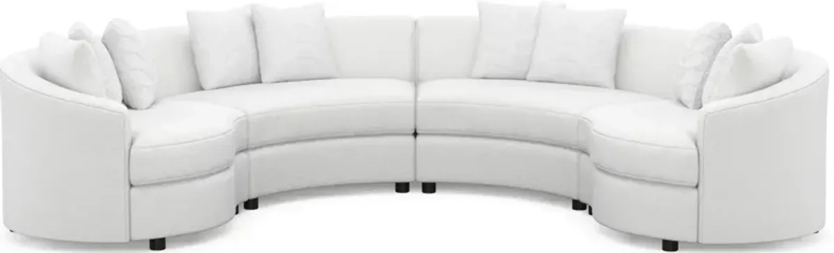 Allegra Foam Comfort 4-Piece Sectional - Lovie Chalk