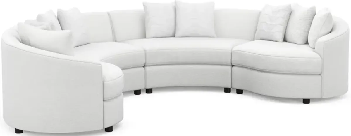 Allegra Foam Comfort 4-Piece Sectional - Lovie Chalk