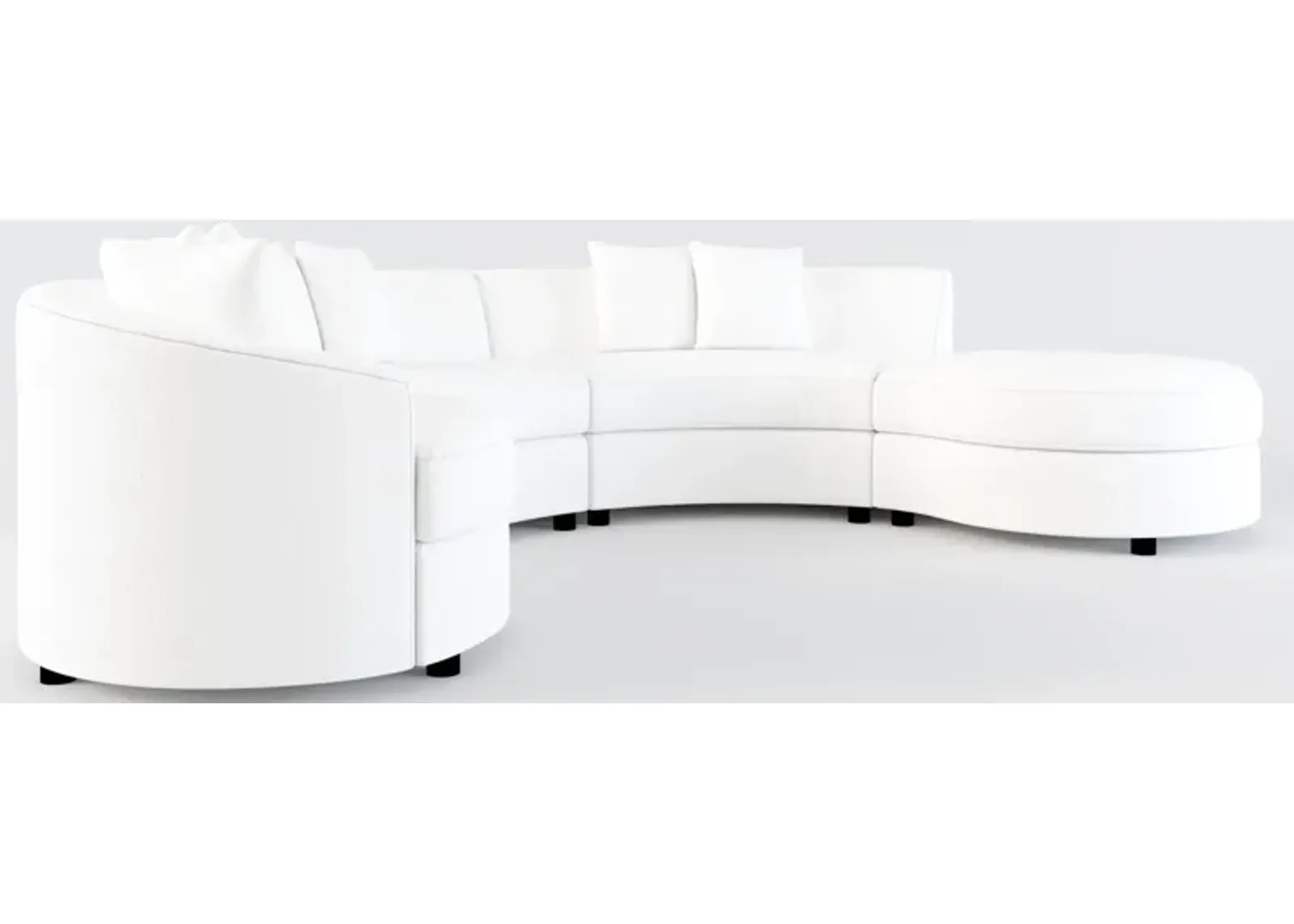 Allegra 4-Piece Sectional with Right-Facing Chaise - Lovie Chalk