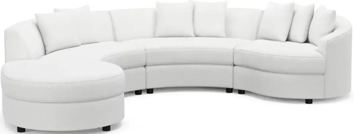 Allegra 4-Piece Sectional with Left-Facing Chaise - Lovie Chalk