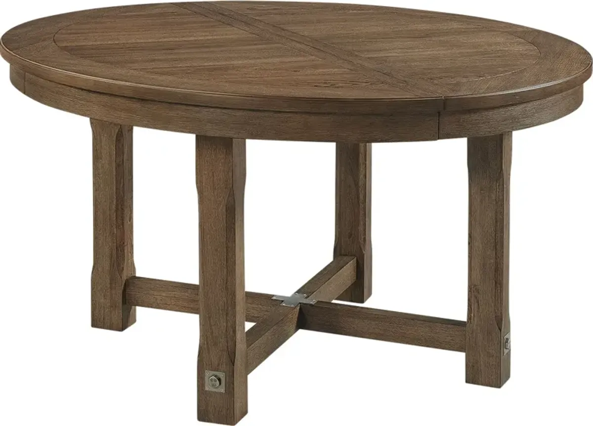 Madrid Extendable Round Dining Table - Oak