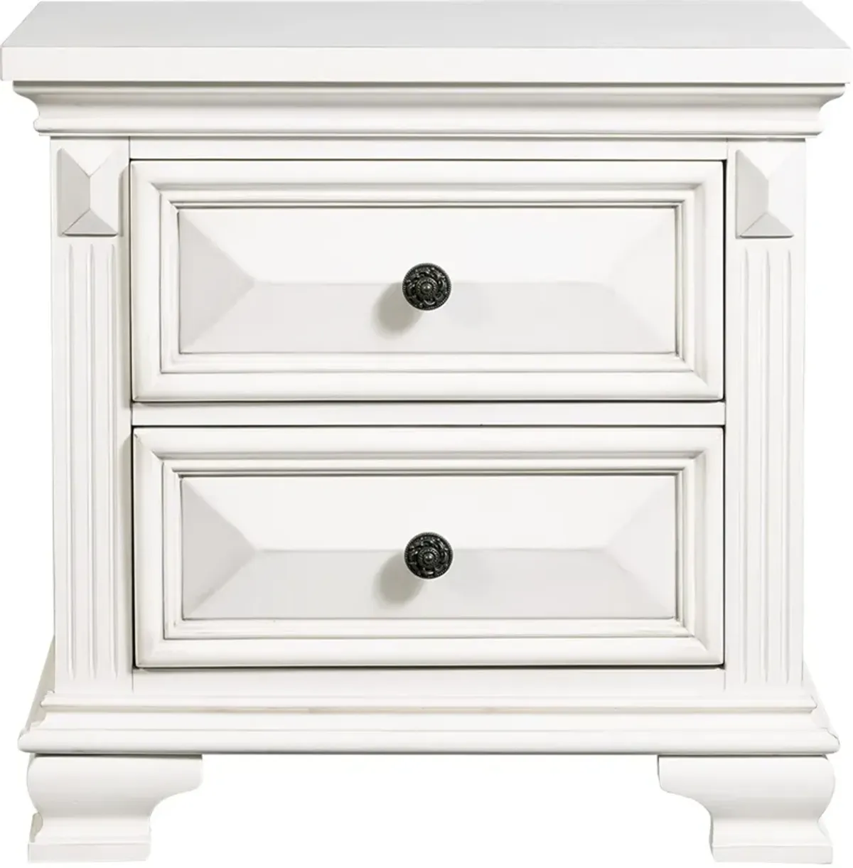 Senna 2 Drawer Nightstand - White