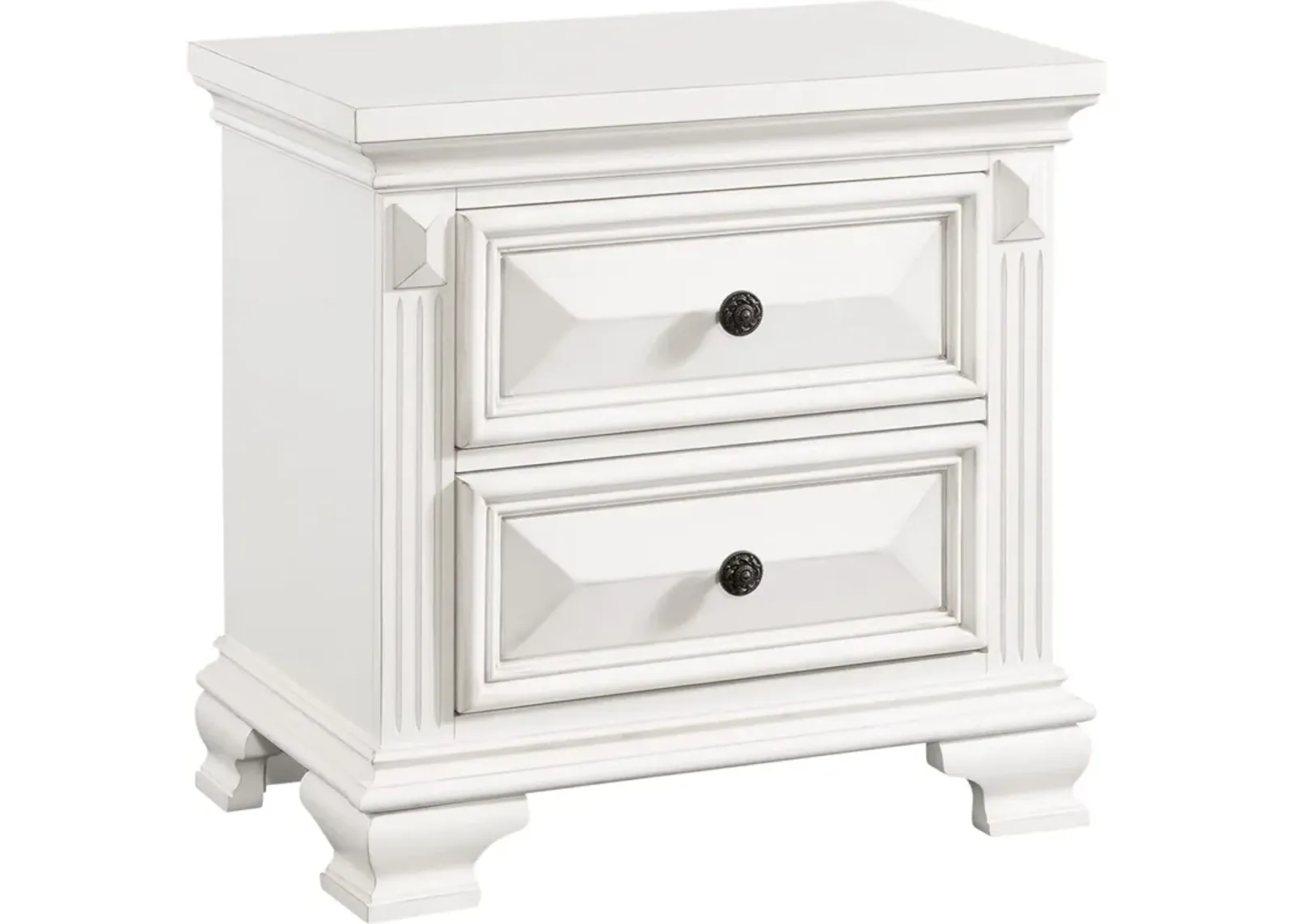 Senna 2 Drawer Nightstand - White