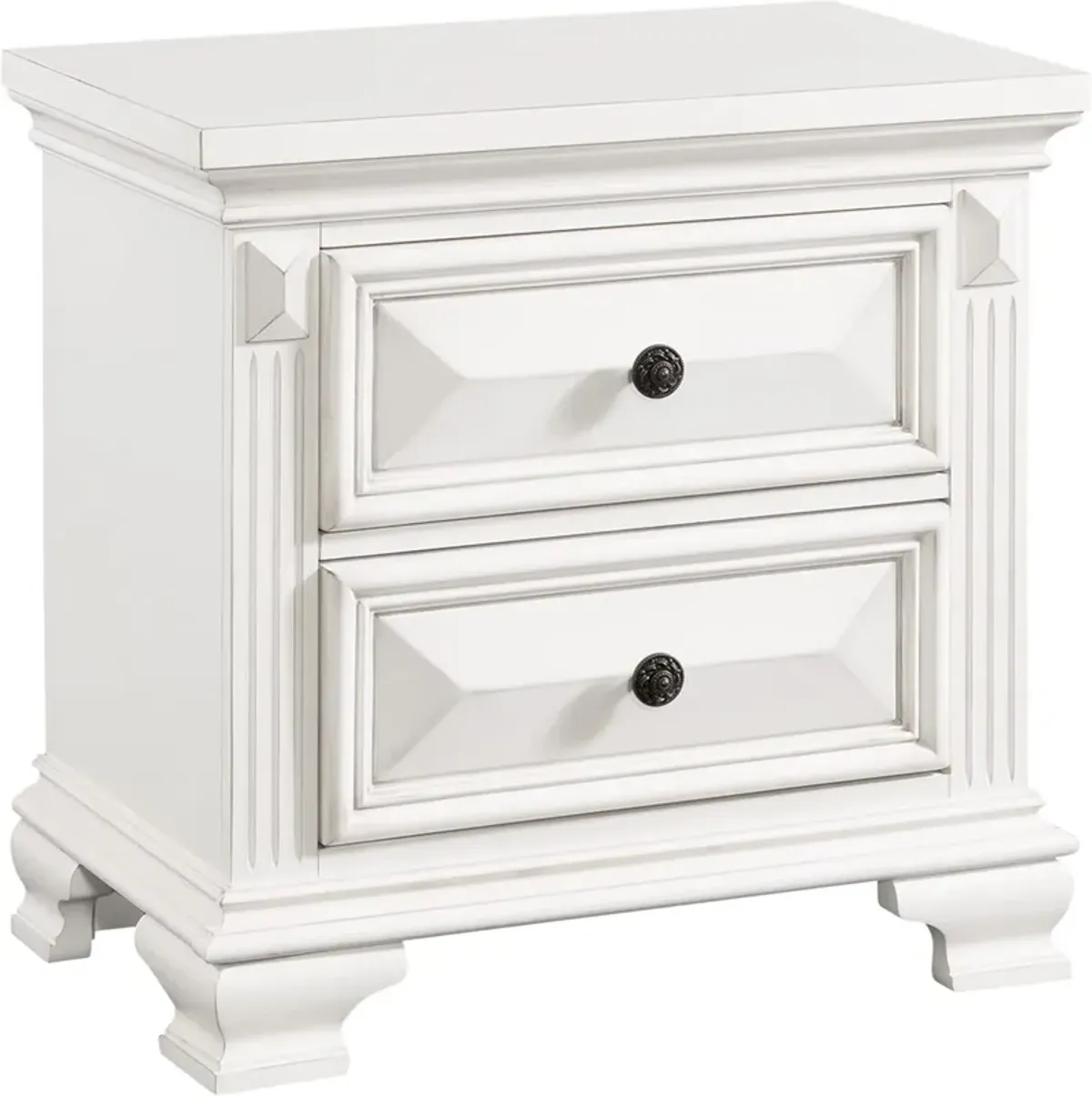 Senna 2 Drawer Nightstand - White