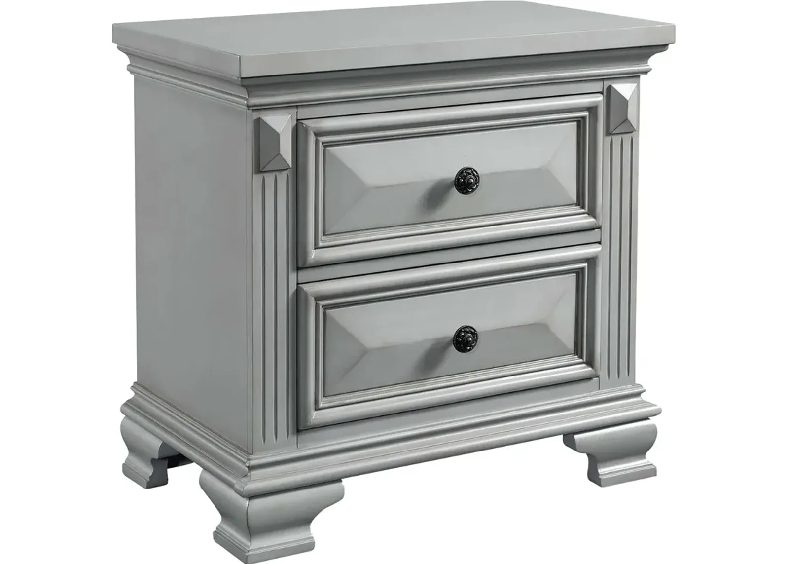 Senna 2 Drawer Nightstand - Gray