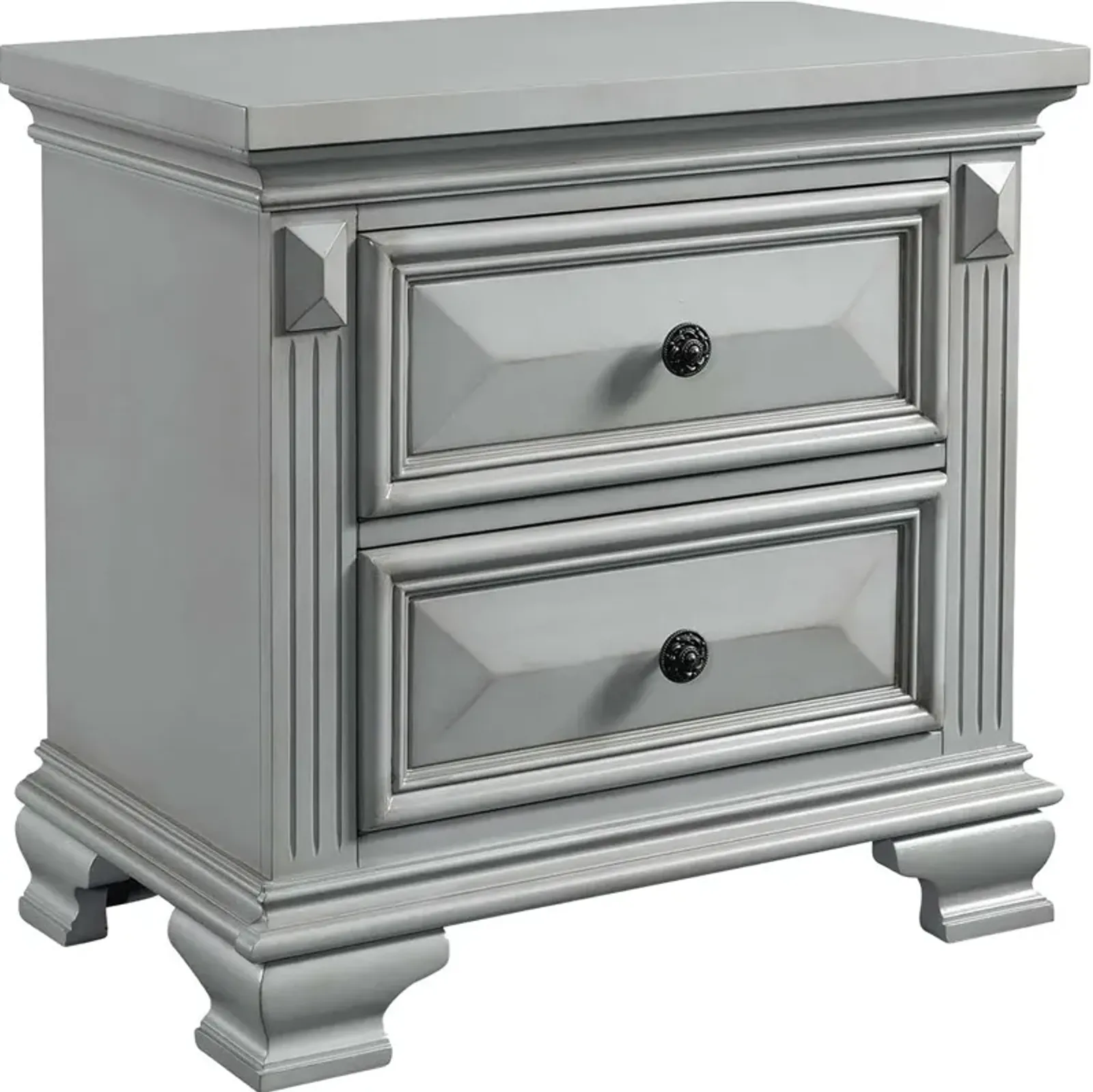 Senna 2 Drawer Nightstand - Gray