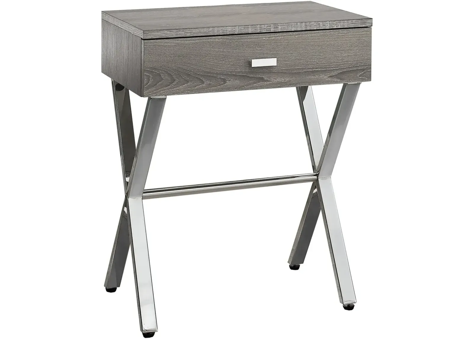 Gillespie Nightstand - Brown/Chrome