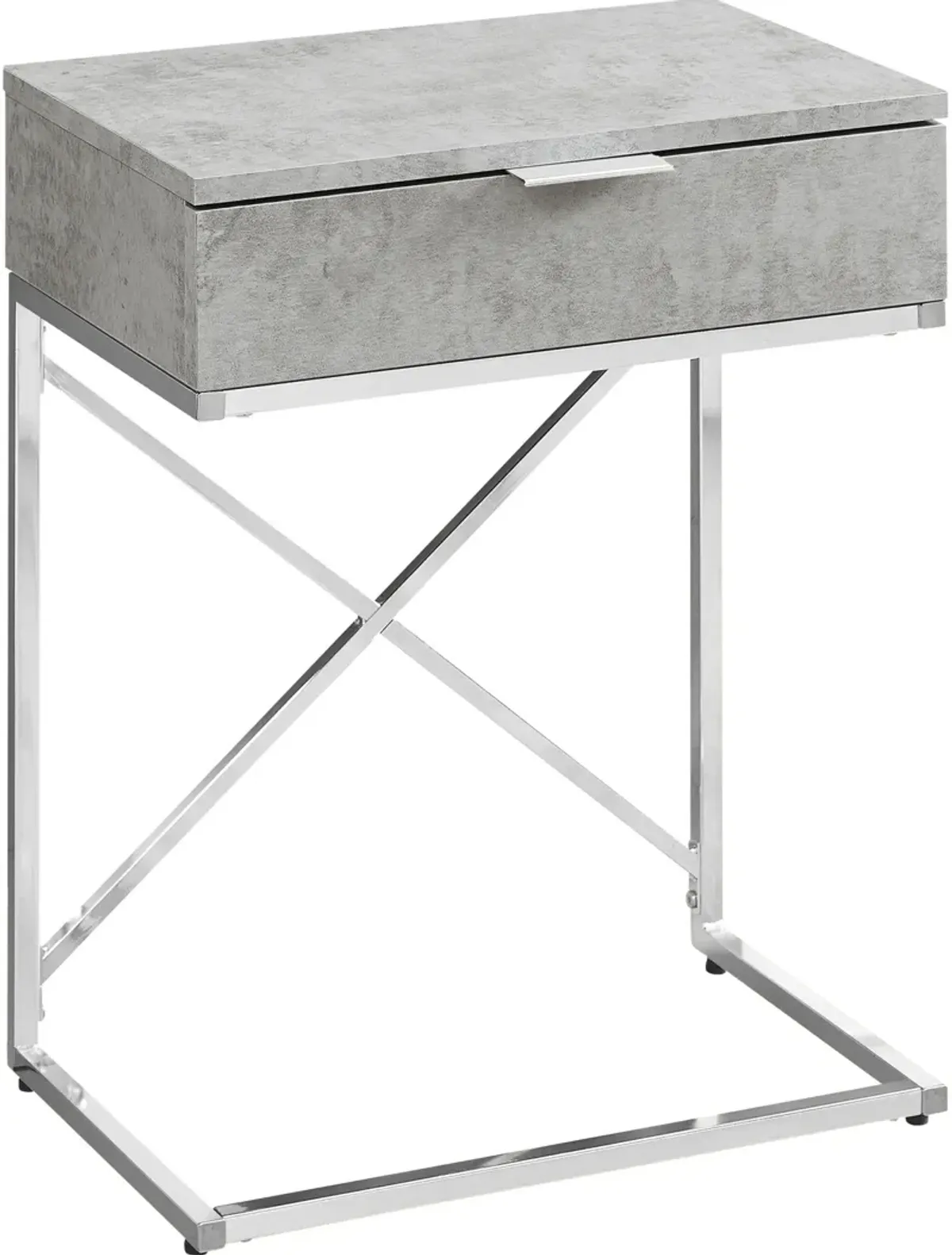 Lafe Nightstand - Gray/Chrome