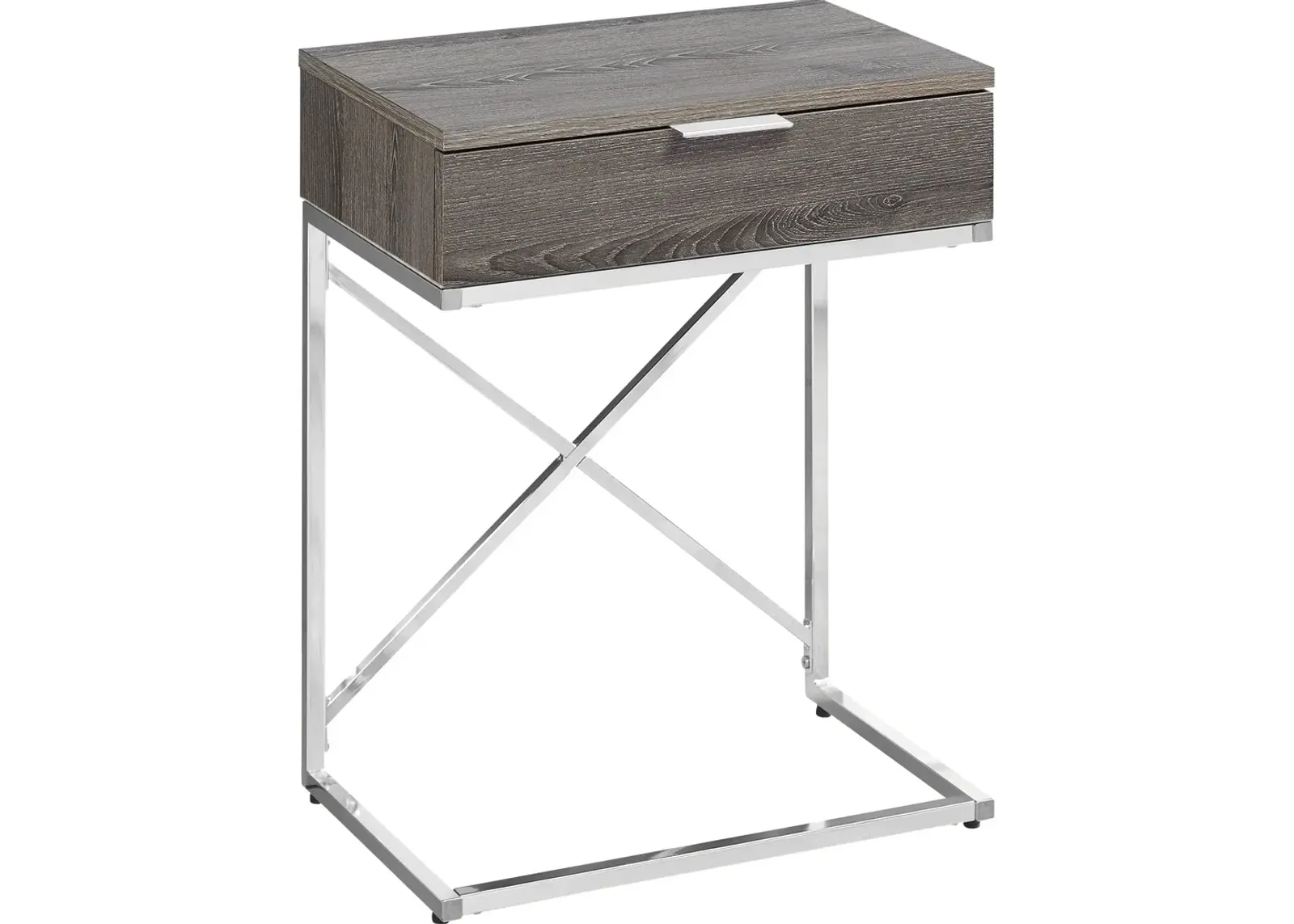 Lafe Nightstand - Brown/Chrome