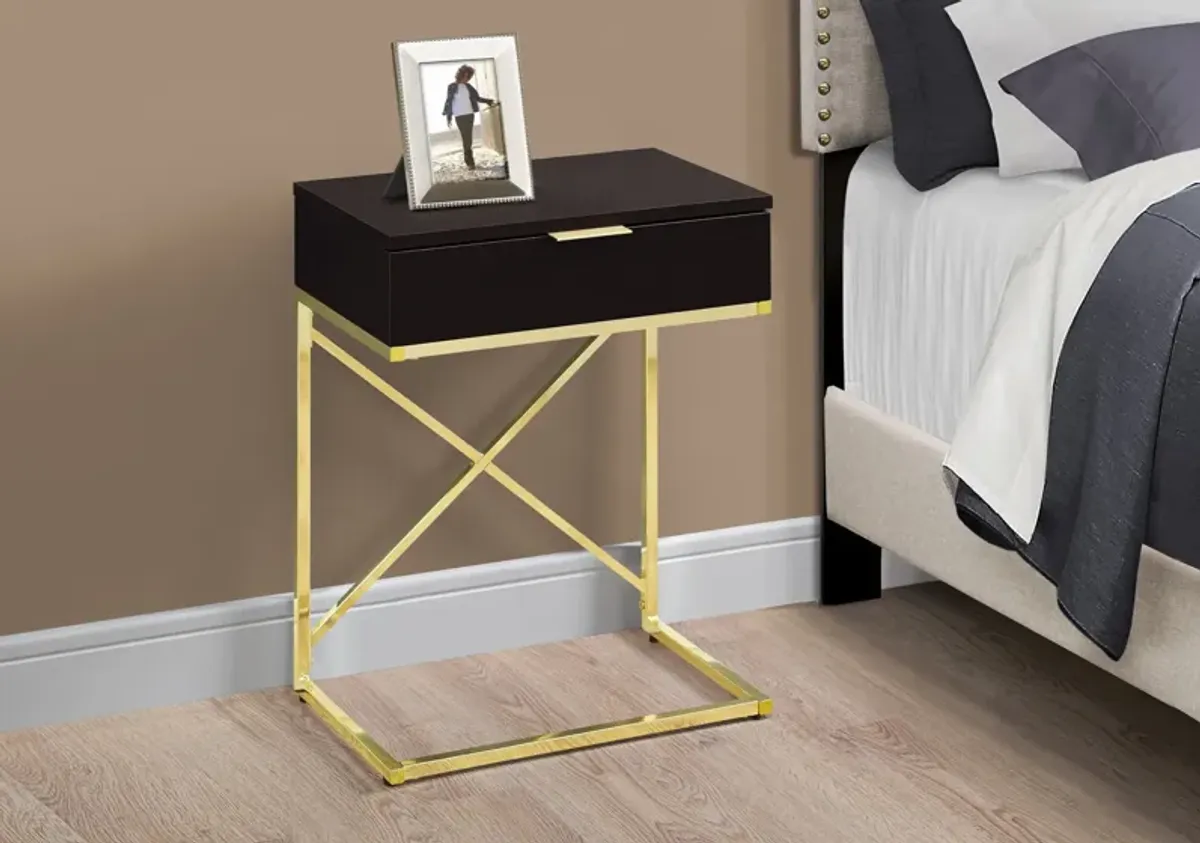 Lafe Nightstand - Brown/Gold