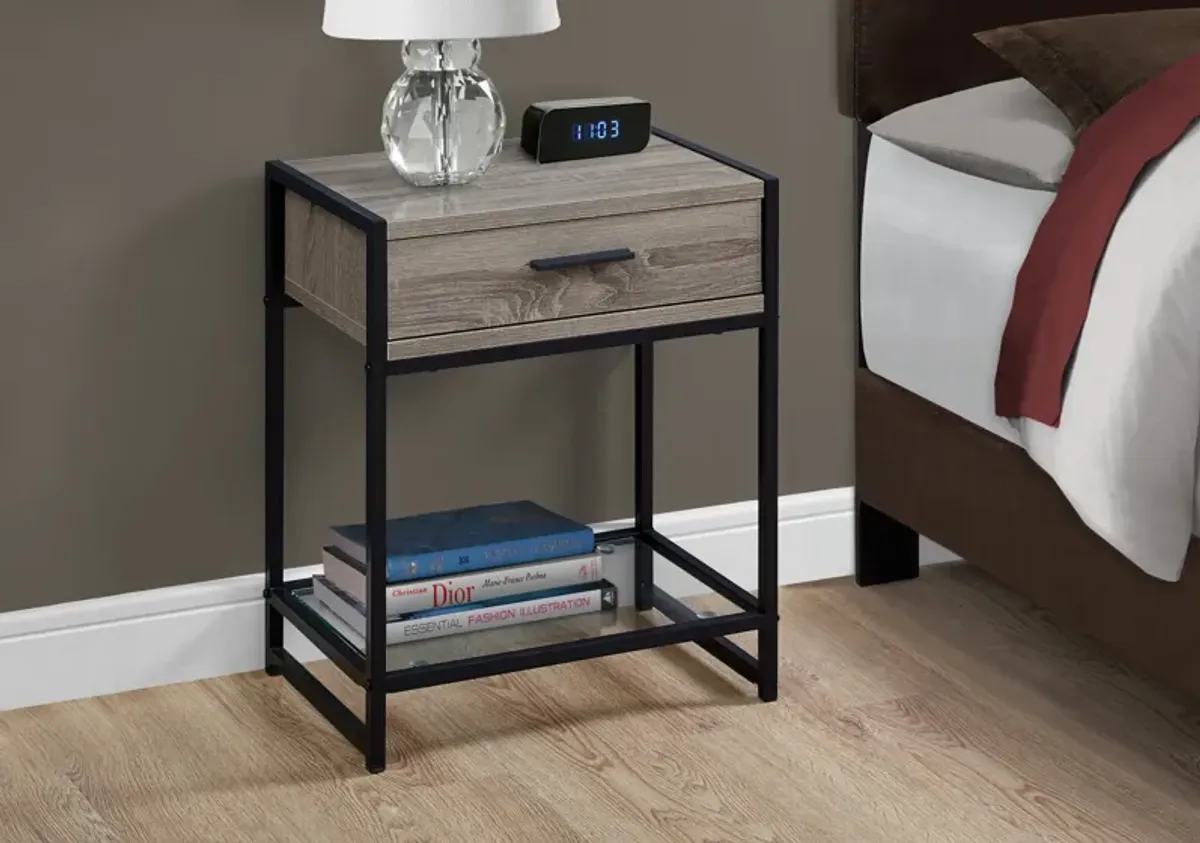 Velma Nightstand - Brown/Black