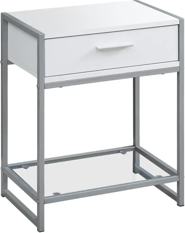 Velma Nightstand - White/Gray