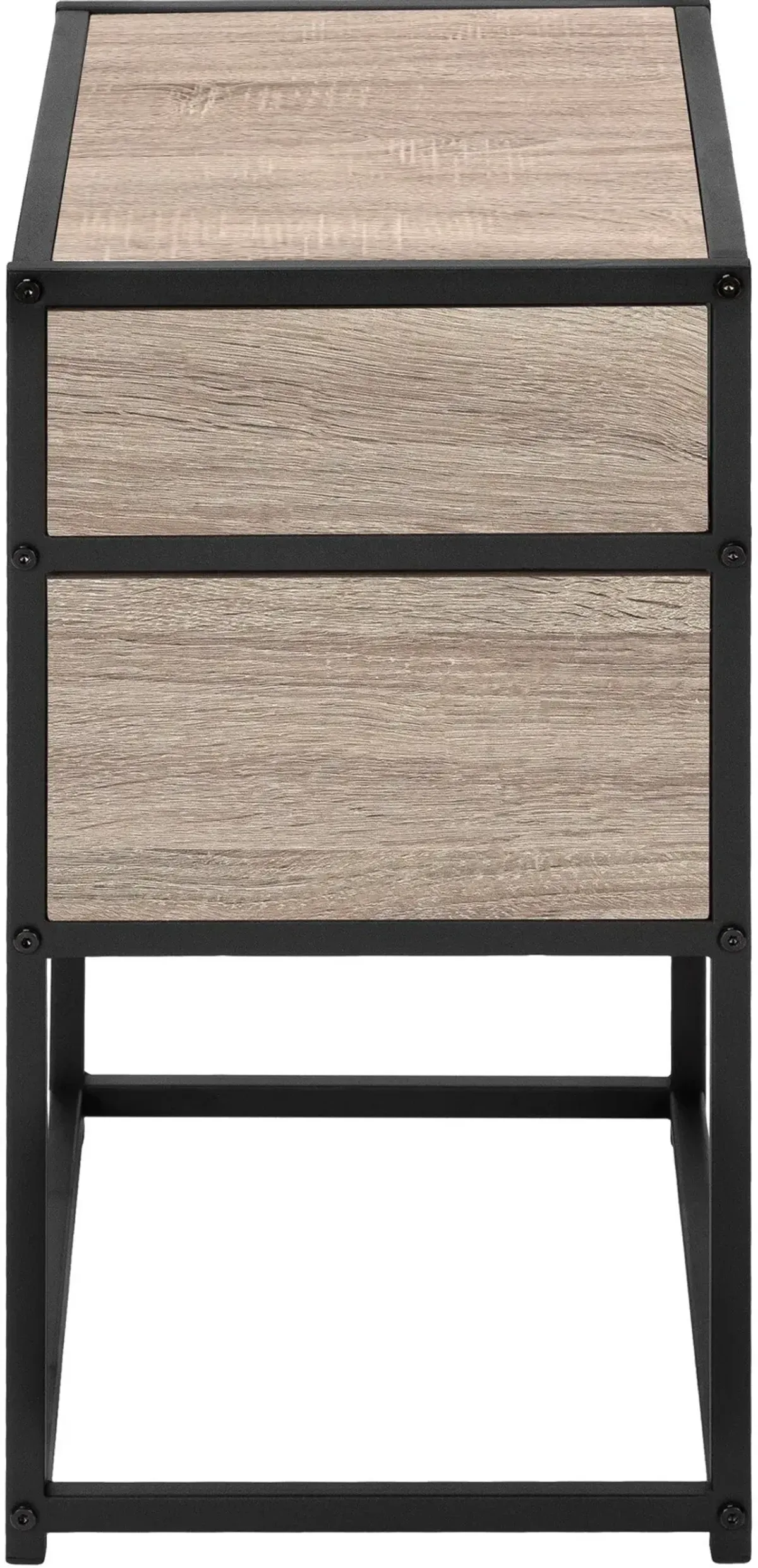 Quinton Nightstand - Brown/Black