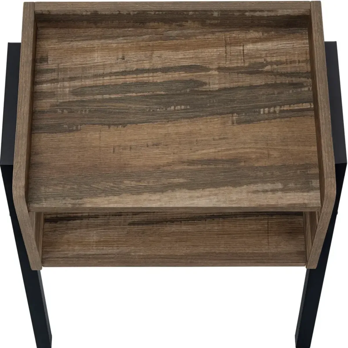 Warrick Nightstand - Dark Brown/Black