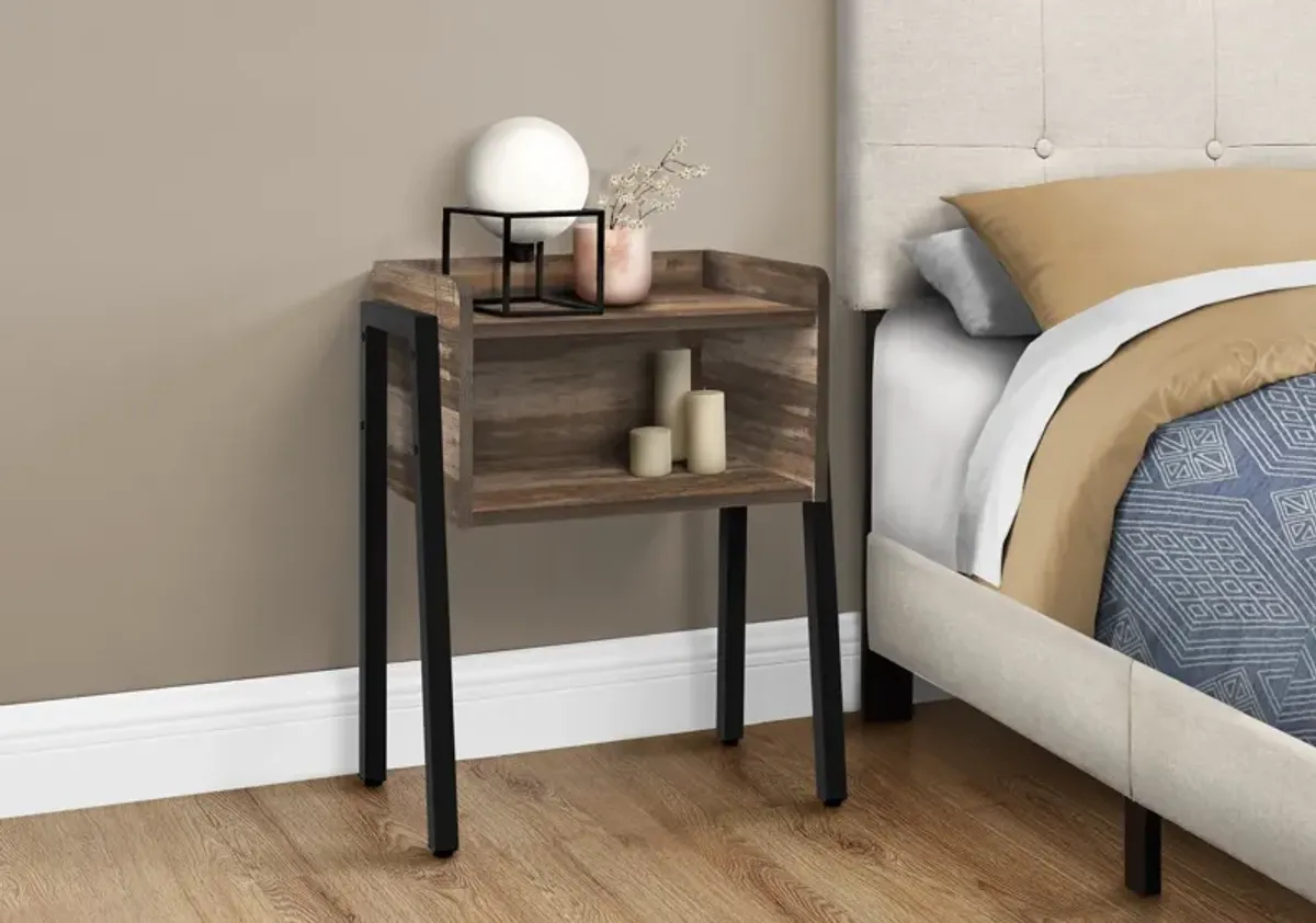 Warrick Nightstand - Dark Brown/Black