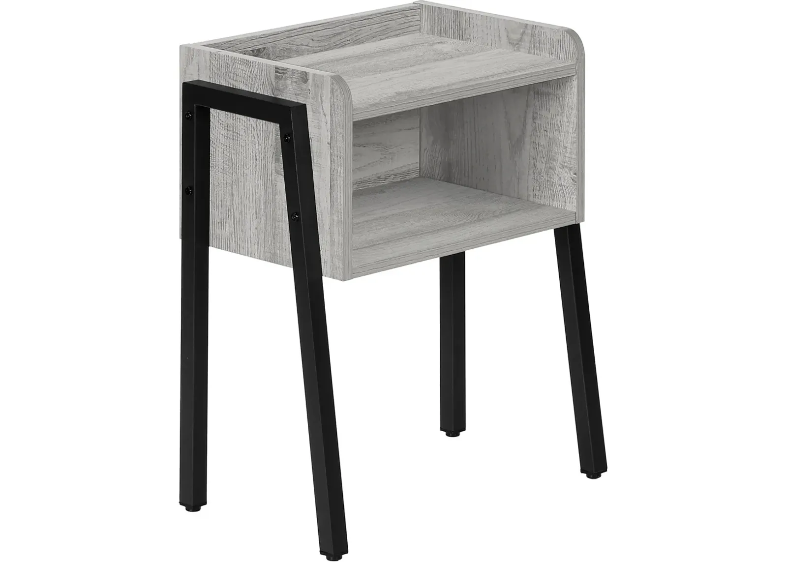 Warrick Nightstand - Light Gray/Black