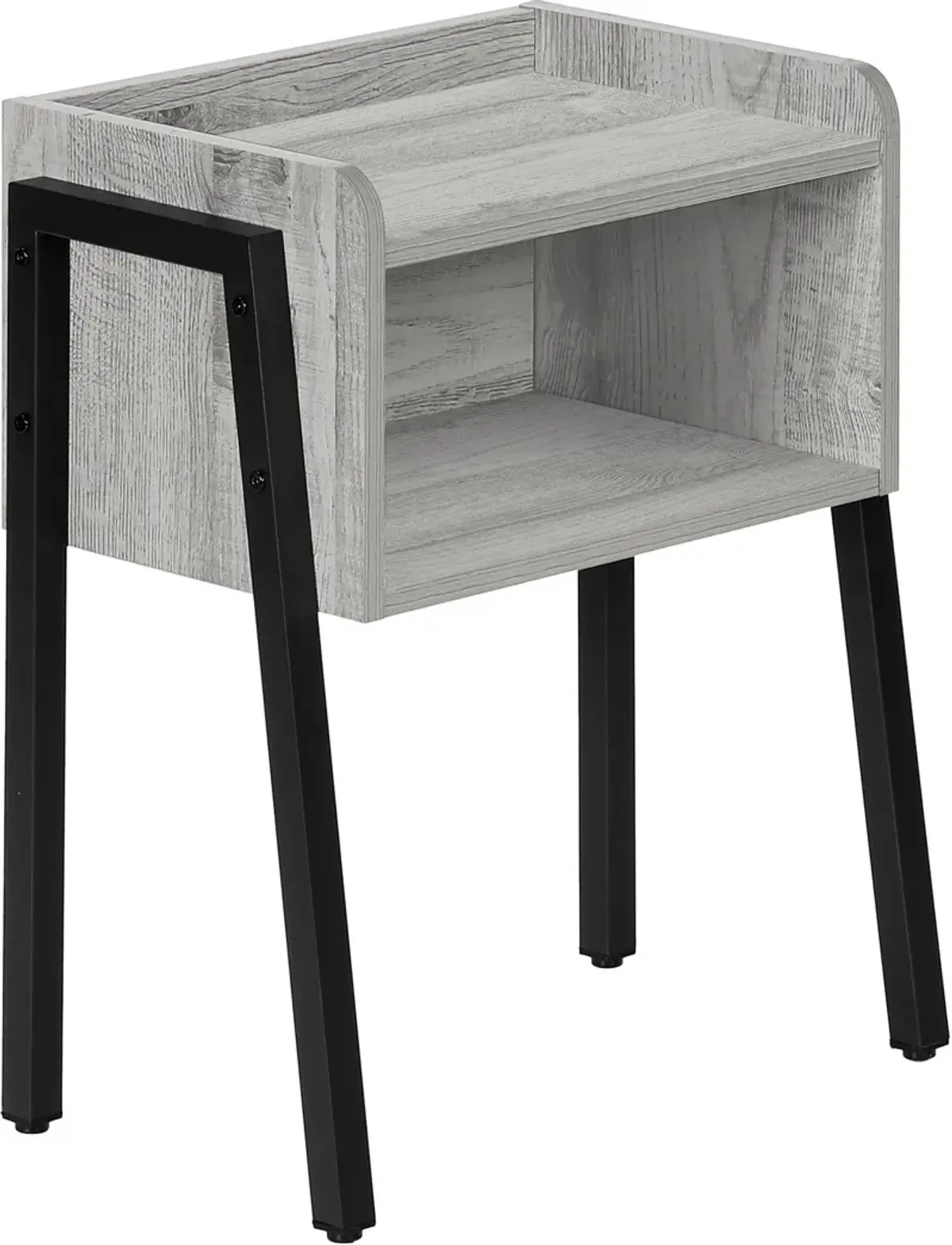 Warrick Nightstand - Light Gray/Black