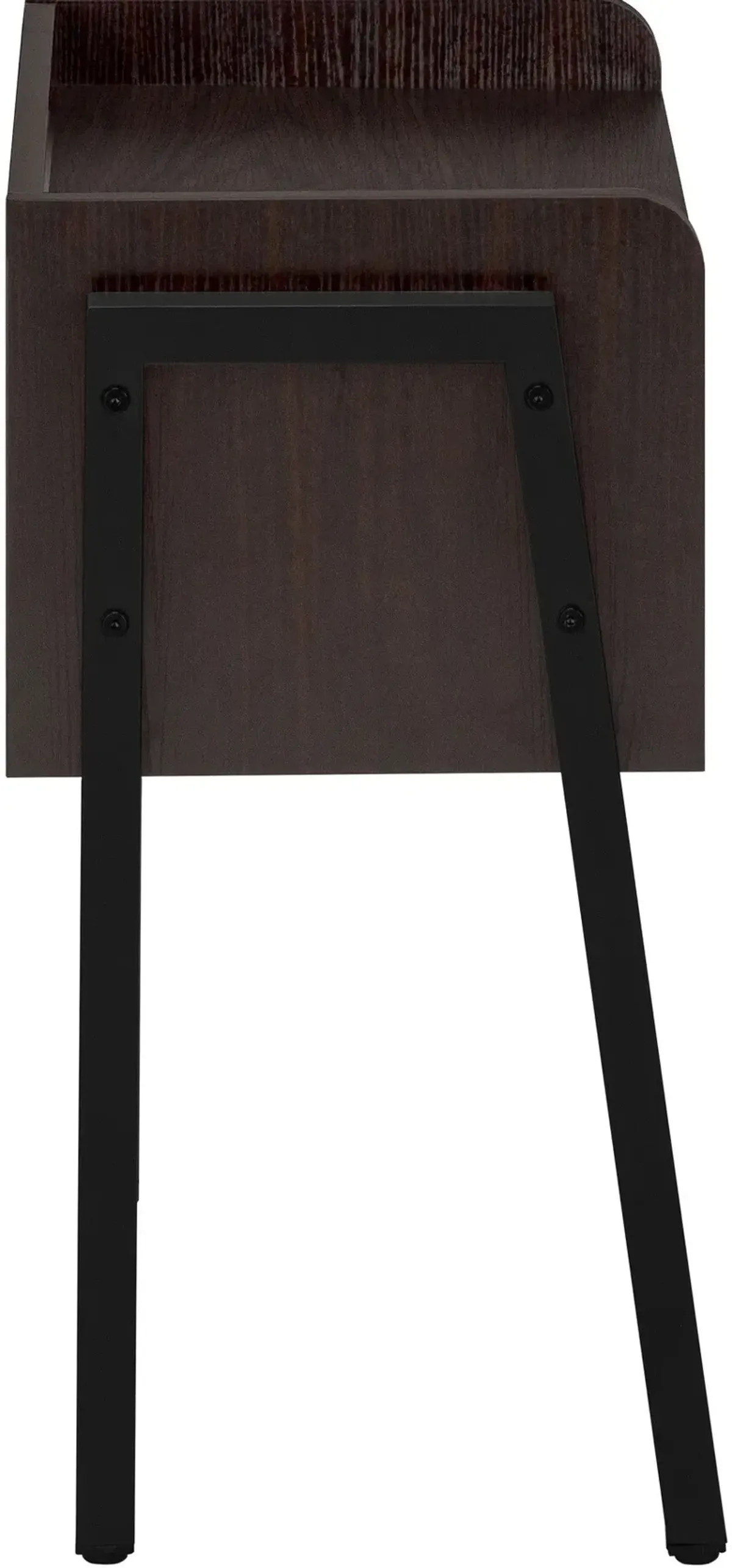 Warrick Nightstand - Mahogany/Black