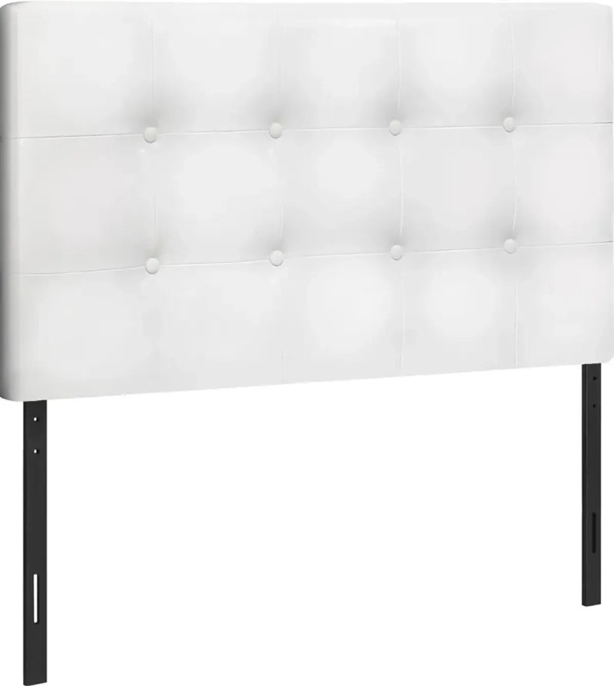 Kennedy Twin Upholstered Headboard - White Vegan Leather