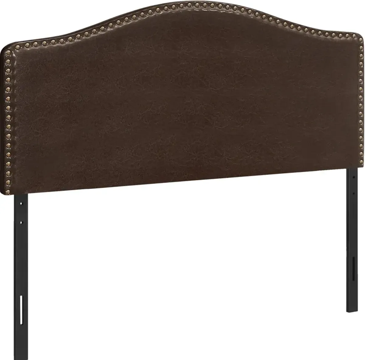 Parris Full Upholstered Headboard - Brown Vegan Leather