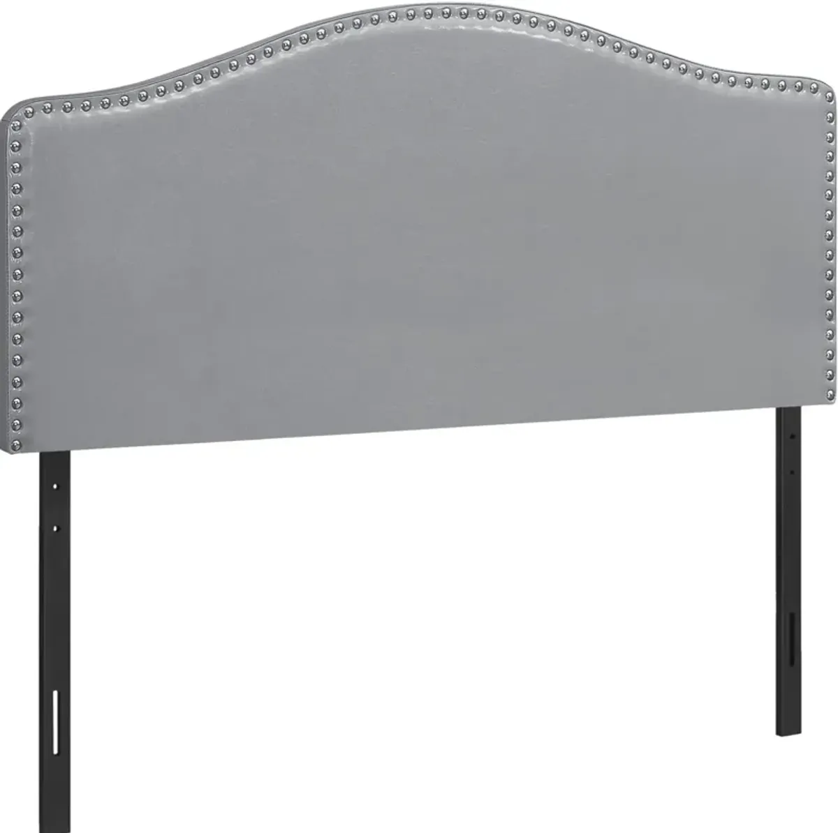 Parris Full Upholstered Headboard - Gray Vegan Leather