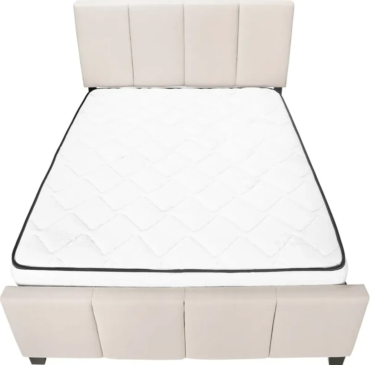 Tennie Queen Upholstered Bed - Beige