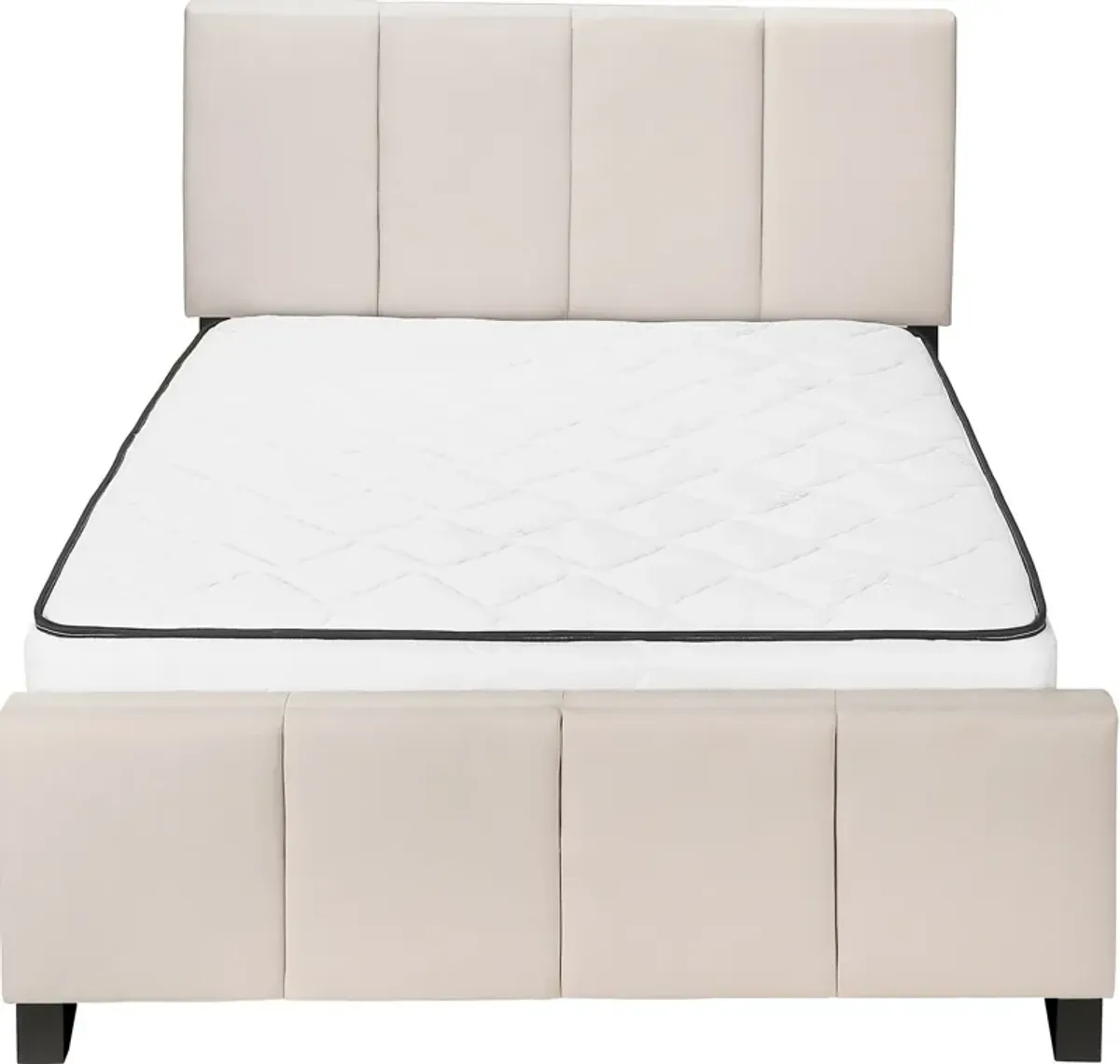 Tennie Queen Upholstered Bed - Beige