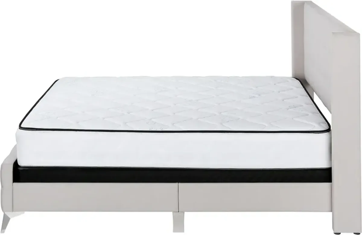 Jace Queen Upholstered Bed - Beige