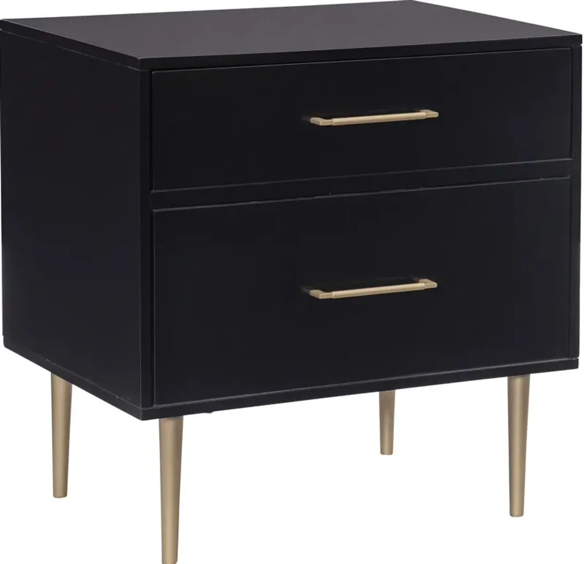 Sumo 2 Drawer Nightstand - Black