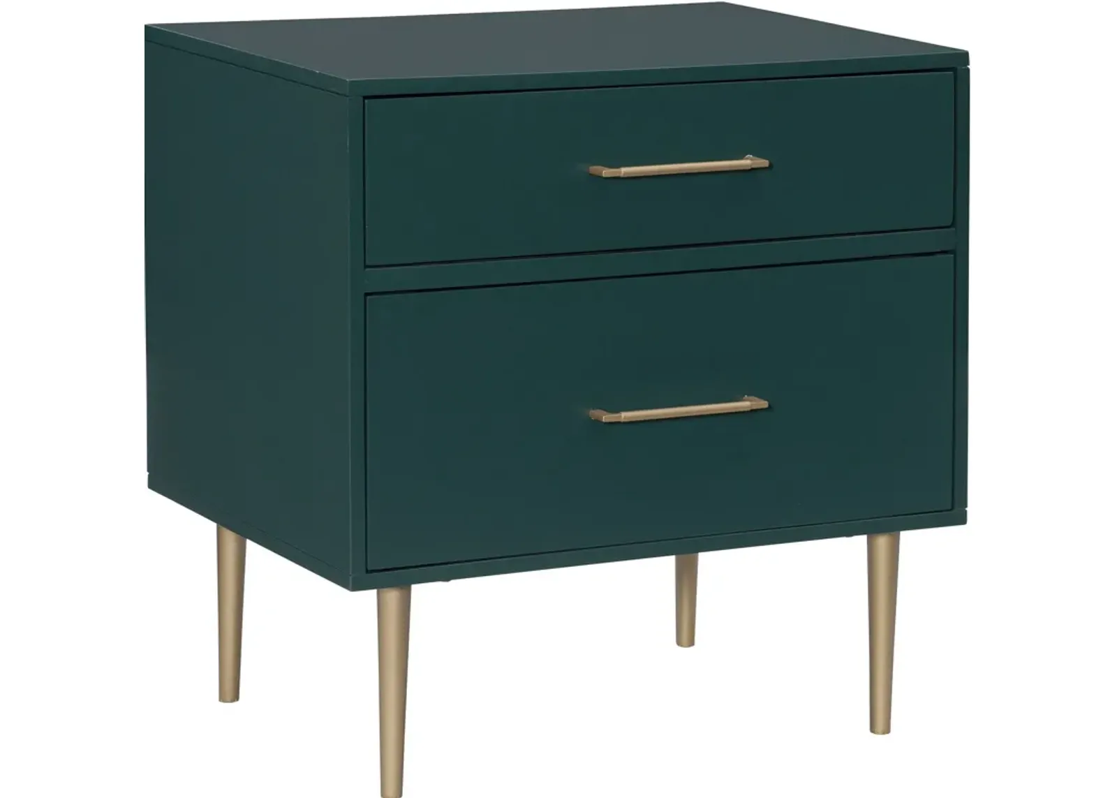 Sumo 2 Drawer Nightstand - Dark Green