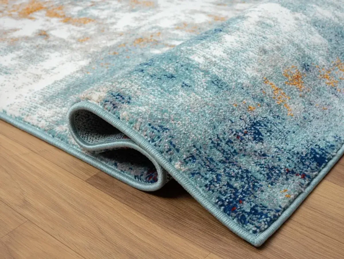 Atarah 5' x 7' Area Rug - Blue/Orange