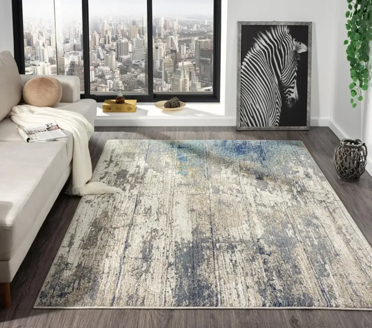 Ardsley 8' x 11' Area Rug - Blue/Light Brown