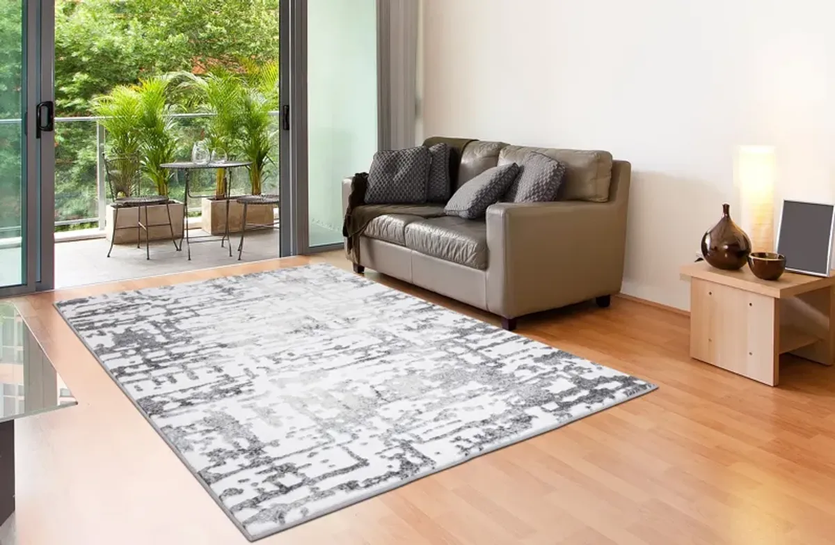 Astro 5' x 8' Area Rug - Gray/White