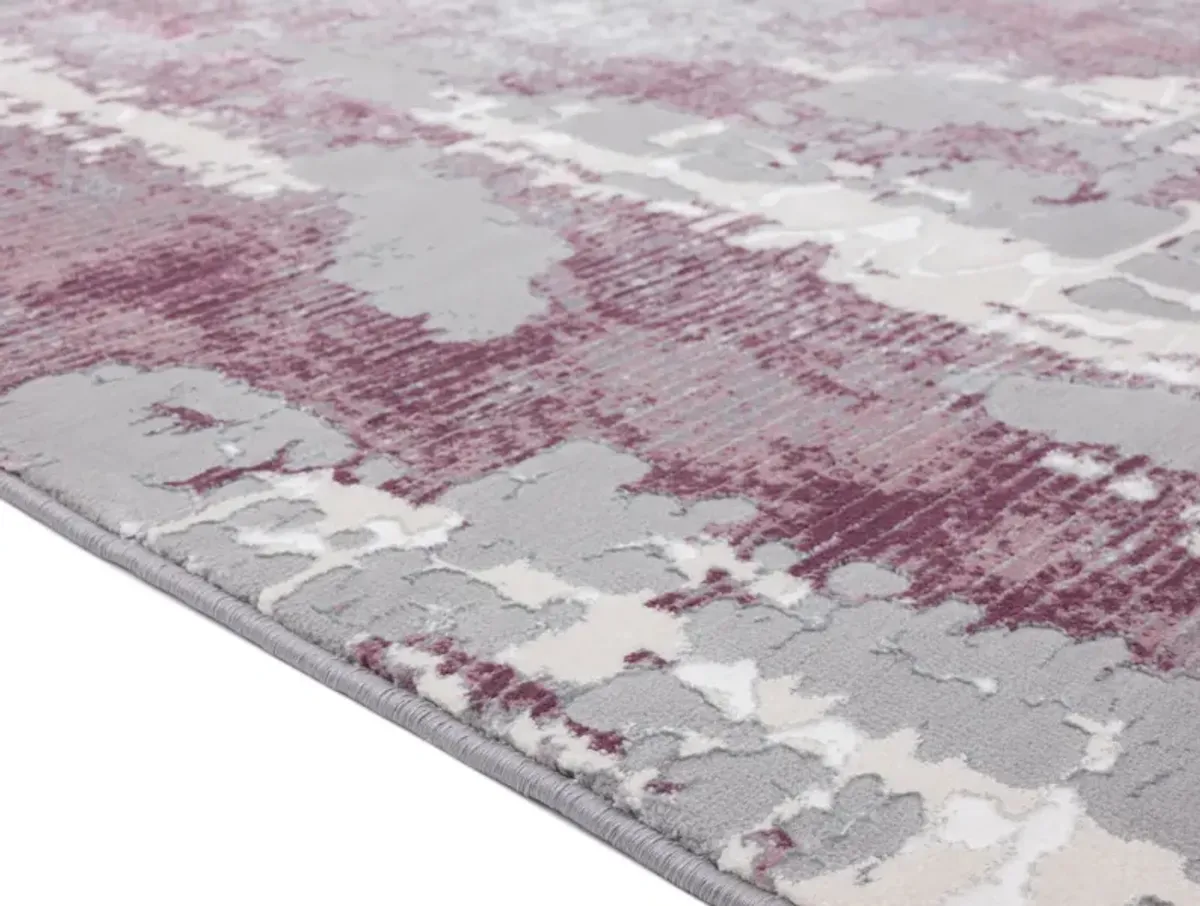 Ezra 4' x 6' Area Rug - Gray/Pink