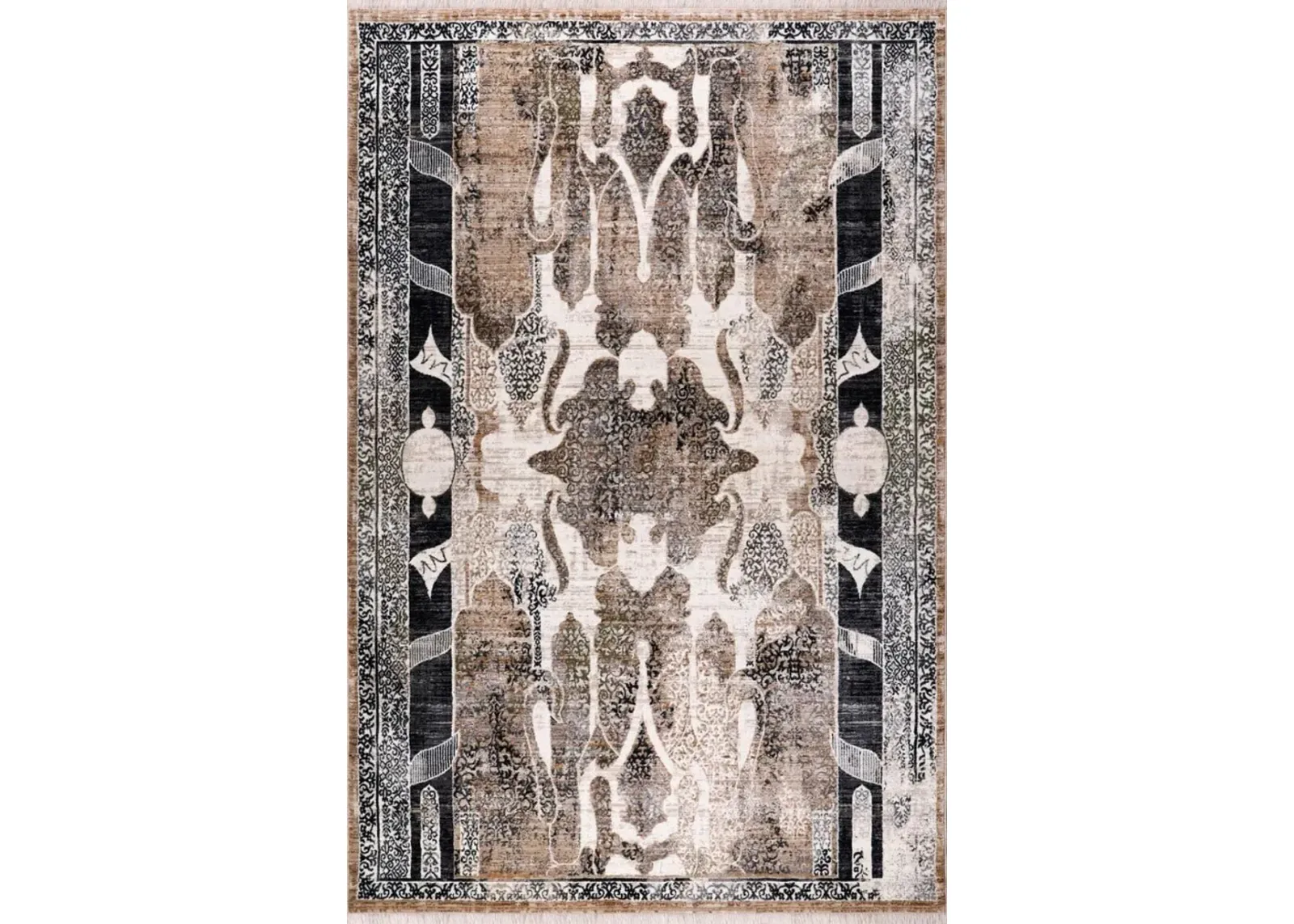 Brinelli 5' x 8' Area Rug - Tan/Black