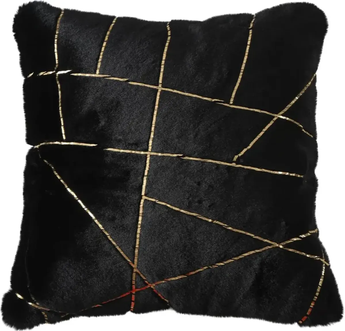 Cole 2-Pack 20" x 20" Accent Pillows - Black/Gold