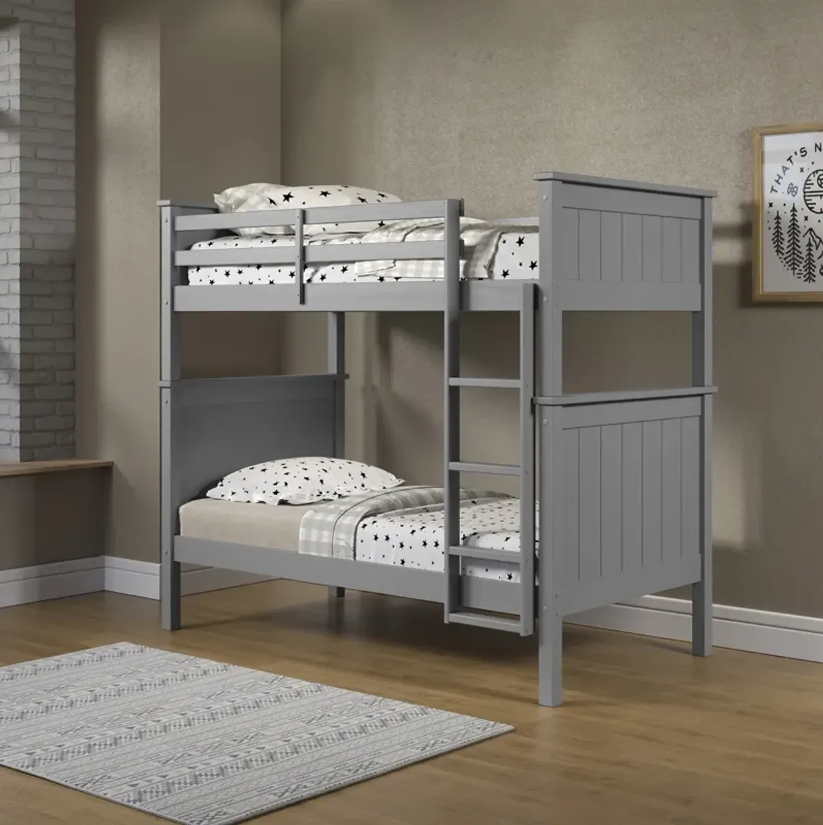 Lakelyn Twin Bunk Bed - Gray