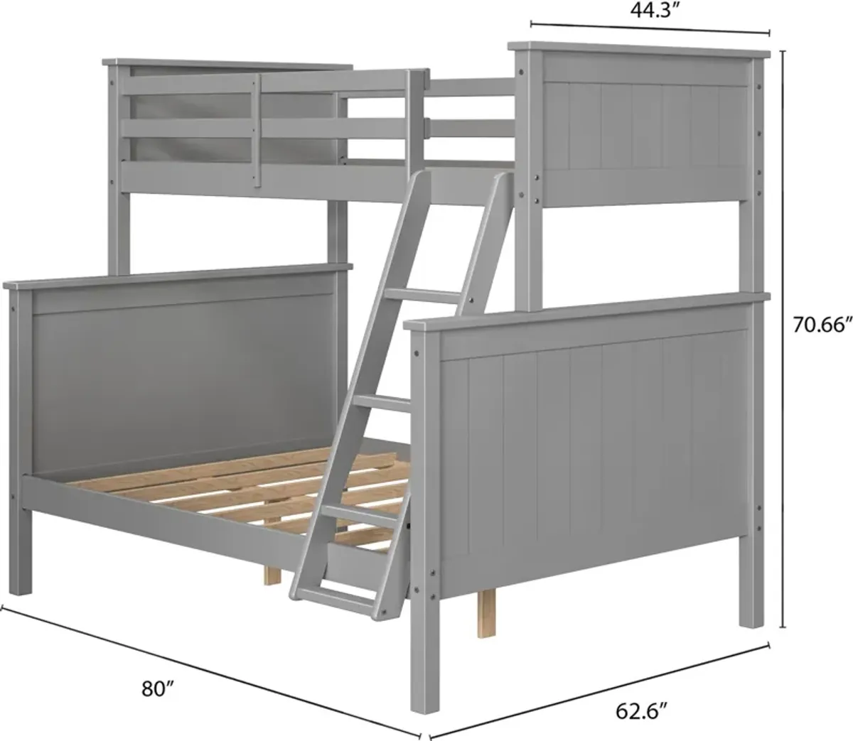 Lakelyn Twin Over Full Bunk Bed - Gray