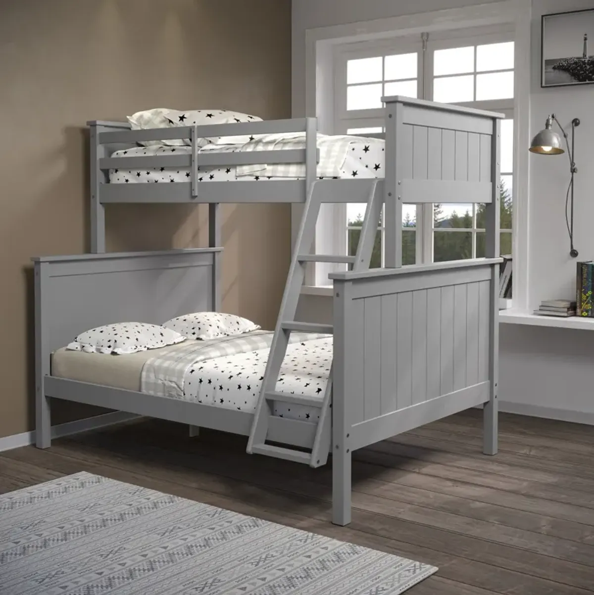 Lakelyn Twin Over Full Bunk Bed - Gray