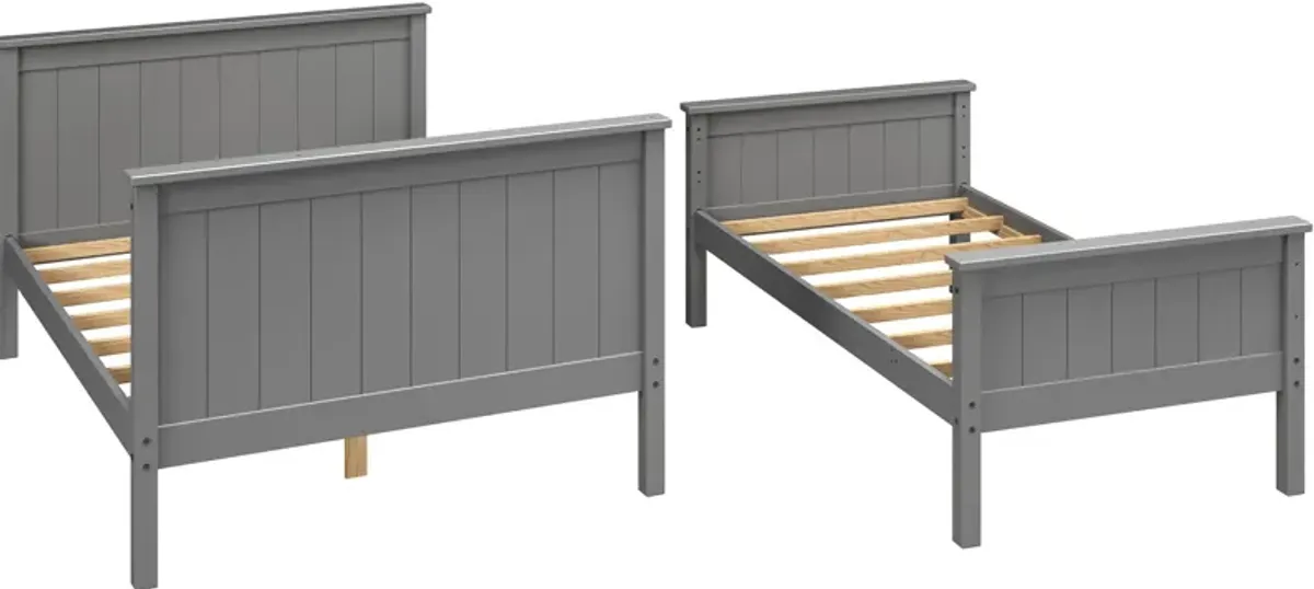 Lakelyn Twin Over Full Bunk Bed - Gray