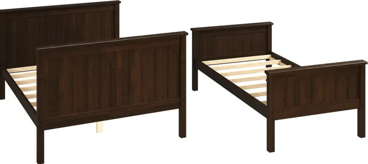 Lakelyn Twin Over Full Bunk Bed - Walnut