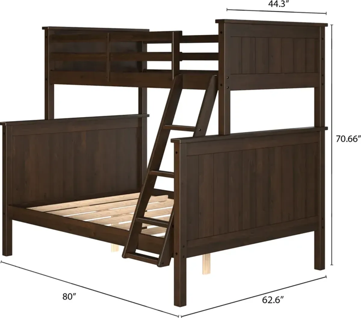 Lakelyn Twin Over Full Bunk Bed - Walnut