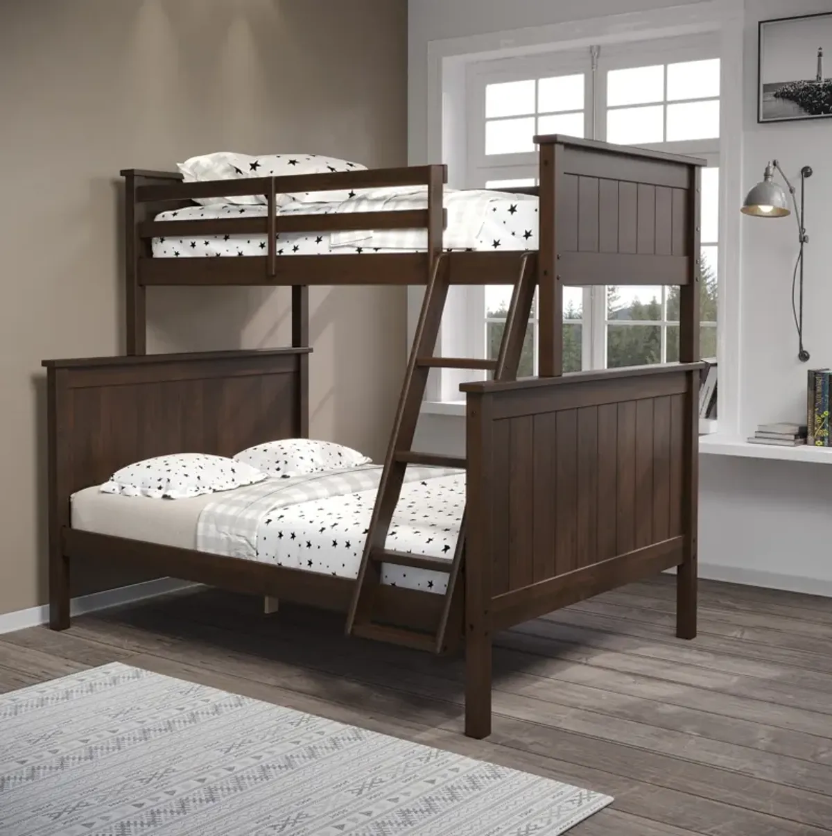 Lakelyn Twin Over Full Bunk Bed - Walnut