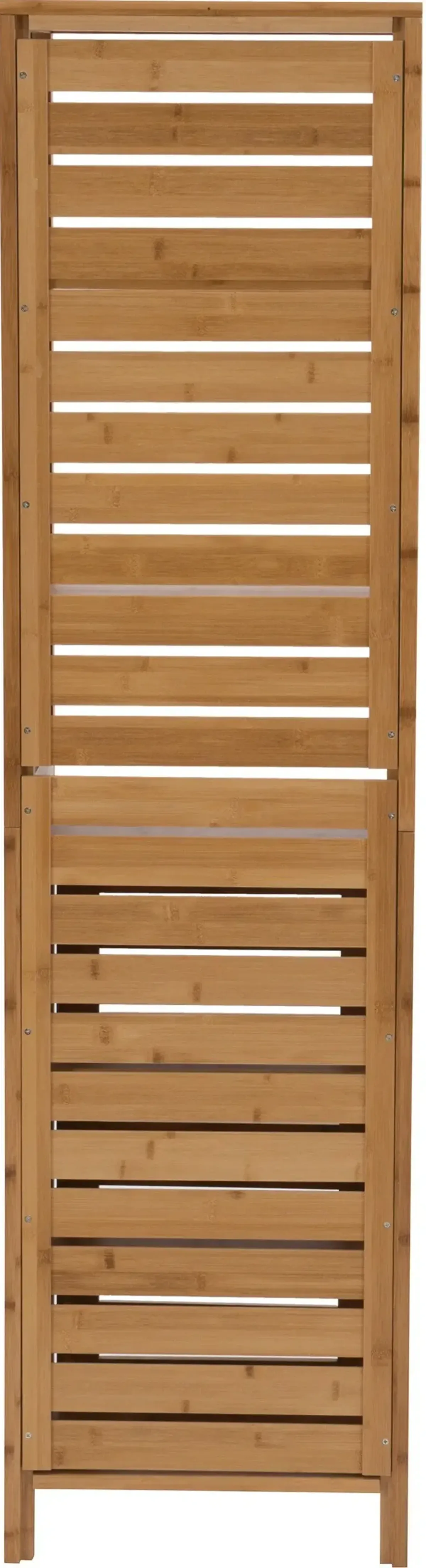 Ambel One Door Cabinet With Covered Shelves - Natural